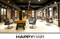【HAPPYHAIR(雙城店)】熱推日系流行染/燙超值體驗,更有天然精油頭皮護理/時尚剪髮!快來讓設計師解決髮型的困擾~ 中山區 只要499元起,即可享有【HAPPYHAIR(雙城店)】A.時尚造型剪髮 / B.伊聖詩雙效奇肌HAIR SPA / C.日系時尚染髮 / D.日系曲線燙髮