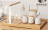 生活市集 6.8折! - 頂級木提收納瀝水杯架