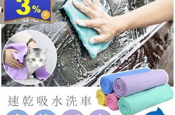 速乾吸水洗車寵物毛巾(2 入)