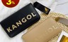 KANGOL 8.2折! - 燙金字樣長夾-黑色/卡其