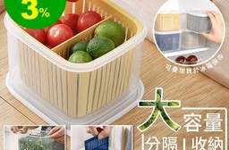 大容量分隔收納保鮮盒 食材保鮮盒 食材收納盒 瀝水盒