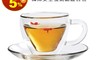 Chikao 7.2折! - 耐熱把手雙層杯咖啡杯  100ml