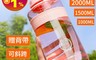 生活市集 4.4折! - 大容量吸管水壺任選 600ml 1000ml 1500ml 2000ml