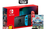 Nintendo 任天堂 9.1折! - Switch紅藍主機+阿爾宙斯+保護貼+主機包