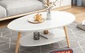 生活市集 7.9折! - 北歐風創意簡約水滴雙層茶几 收納桌 置物桌 客廳桌  大桌子