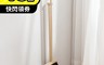 日本霜山 7.7折! - 北歐風天然實木長柄軟毛掃把&鐵製畚斗套組