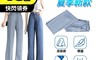 生活市集 6.4折! - 輕薄冰絲牛仔闊腿褲(M-3XL) 後腰寬鬆彈性 牛仔寬褲 高腰設計