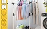 生活市集 6.2折! - 不鏽鋼雙桿伸縮升降晾曬架