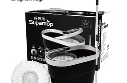 【好神拖】旗艦款智能三效旋轉拖把組(1拖1桶2布) 手壓腳踩雙動力 大容量7L