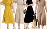 生活市集 7.7折! - 法式鬆緊收腰修身顯瘦氣質連衣裙 洋裝 連身裙 M-2XL 四色任選