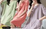 生活市集 7.7折! - 夏季淡淺色柔和舒棉透氣連身居家睡裙 XL/2XL 家居服