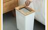 生活市集 10.0折! - 北歐簡約竹蓋垃圾桶9L