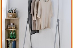 【ikloo 宜酷屋】可折疊A字衣架-附輪