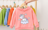 生活市集 10.0折! - 兒童卡通圖案連帽寬版長袖T恤 多色多款任選