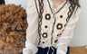 生活市集 10.0折! - 小花針織鏤空背心 刺繡外搭背心 (均碼)