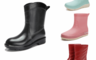 生活市集 7.7折! - 時尚有型晴雨兩穿質感素面短筒雨靴多款任選