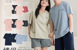 韓系寬鬆舒適情侶款短袖居家睡衣-5色可選 家居服