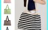 生活市集 10.0折! - 條紋編織托特單肩包 (多款任選)