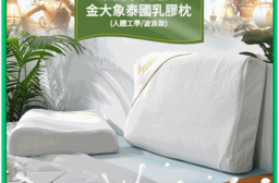 【Natural latex】泰國原裝進口金大象乳膠枕 人體工學 枕頭 Q彈支撐