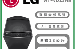 【LG 樂金】23公斤DD™智慧直驅變頻洗衣機 含拆箱定位 WT-VD23HB