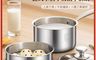 生活市集 10.0折! - 316不鏽鋼一體式單柄牛奶鍋不沾鍋-附鍋蓋+蒸籠
