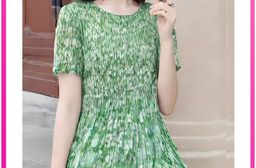 KSN3339韓國亞麻涼感完美夏日三宅風壓褶上衣