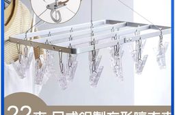【APEX】日式鋁製方形晾衣夾22夾