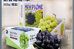 【築地一番鮮】雙色日本空運無籽貓眼葡萄1串+麝香葡萄1串(625g/禮盒)