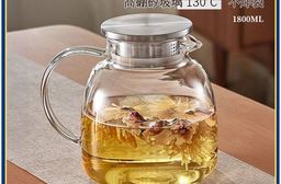 北歐耐熱玻璃圓趣壺(1800ml)