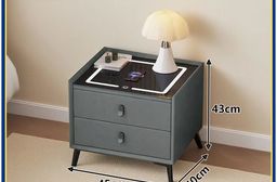 【E家工廠】免組裝智能床頭櫃 帶無線充電 床邊櫃 45公分雙抽床頭櫃 199