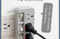 【KINYO】3P3開3多插頭分接器/分接式插座 (GI-333)高溫斷電/多色