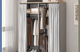 【慢慢家居】1.4米全包覆-現代簡約雙開簾衣櫃衣櫥 (W140xD50xH200