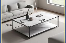 【E家工廠】茶几 120公分雙層茶几 茶几桌 辦公會客桌 咖啡桌 479