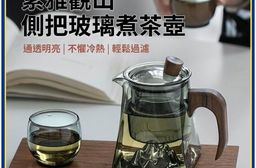 素雅觀山側把玻璃煮茶壺