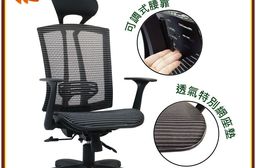 Pandan斑蘭折疊扶手特級網座墊辦公椅 電腦椅