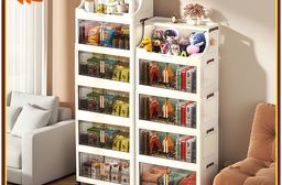 【Mr.box】48/58面寬摺疊式雙開門+頂層置物五層/六層收納櫃-附輪