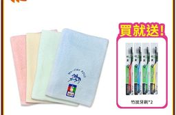 買1送1 POLO素色浴巾 送竹炭牙刷