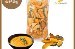 【小嘴水果】冷凍台灣木瓜型南瓜片(1kg/包_專利電磁保鮮技術)