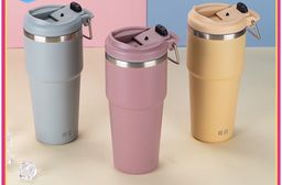 樂美雅手提陶瓷冰鋒杯750ml (撥雲灰、見日黃、藕玉紫)