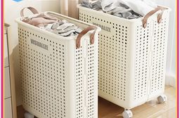 折疊洗衣收納籃 附輪子 折疊洗衣籃 洗衣籃 大容量洗衣籃 手提洗衣籃 收納籃 置