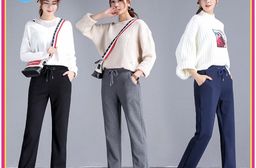 韓版保暖禦寒刷毛直筒褲