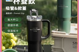 【APEX】戶外車載冰霸吸管杯900ml