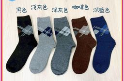 凱美棉業｜7、10雙組隨機出色 冬日必備 男款 精緻保暖毛襪 毛襪 長襪 冬天