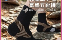 凱美棉業｜美麗諾羊毛氣墊五趾襪 男款 24-28cm / 女款 22-26cm