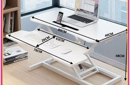 【E家工廠】免組裝 桌上型氣壓升降桌 站立辦公電腦桌 摺疊桌 工作桌 269