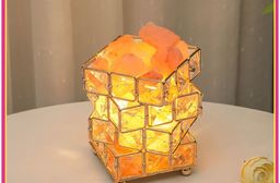 魔方疊光天然鹽石擴香小夜燈