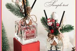 【QIDINA】聖誕糖果雪屋硅藻土香氛擴香瓶B