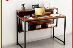 【E家工廠】電腦桌 130公分書桌 工作桌 書桌帶熒幕架 辦公桌 514