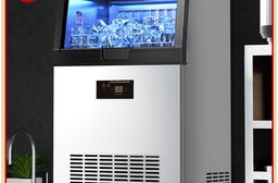 日產100KG 55冰格 智能製冰機 9-12分鐘快速出冰 110V 商用製冰機