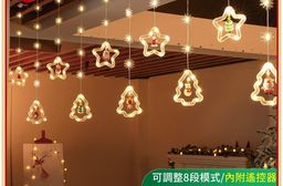 【APEX】LED雪花星星聖誕樹造型串燈 3米